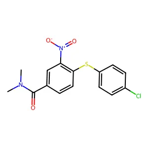 4-[(4-chlorophenyl)sulfanyl]-N,N-dimethyl-3-nitrobenzenecarboxamide structure