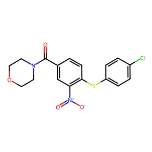 {4-[(4-Chlorophenyl)sulfanyl]-3-nitrophenyl}(morpholino)methanone structure