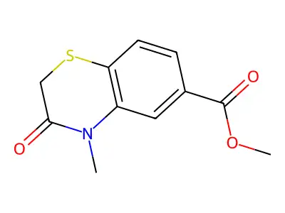 Methyl 4-methyl-3-oxo-3,4-dihydro-2H-1,4-benzothiazine-6-carboxylate structure