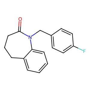 1-(4-fluorobenzyl)-1,3,4,5-tetrahydro-2H-1-benzazepin-2-one structure