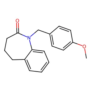 1,3,4,5-Tetrahydro-1-((4-methoxyphenyl)methyl)-2H-1-benzazepin-2-one structure