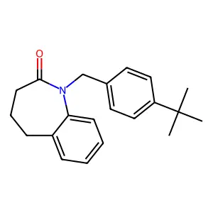 1-[4-(tert-butyl)benzyl]-1,3,4,5-tetrahydro-2H-1-benzazepin-2-one structure