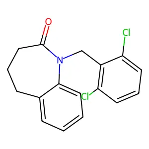 1-(2,6-dichlorobenzyl)-1,3,4,5-tetrahydro-2H-1-benzazepin-2-one structure