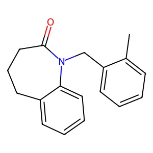 1-(2-methylbenzyl)-1,3,4,5-tetrahydro-2H-1-benzazepin-2-one structure