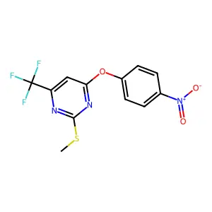 2-(Methylsulfanyl)-4-(4-nitrophenoxy)-6-(trifluoromethyl)pyrimidine structure