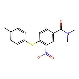 N,N-dimethyl-4-[(4-methylphenyl)sulfanyl]-3-nitrobenzenecarboxamide structure