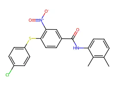4-[(4-chlorophenyl)sulfanyl]-N-(2,3-dimethylphenyl)-3-nitrobenzenecarboxamide structure