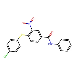 4-[(4-chlorophenyl)sulfanyl]-3-nitro-N-phenylbenzenecarboxamide structure