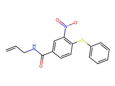 N-allyl-3-nitro-4-(phenylsulfanyl)benzenecarboxamide structure