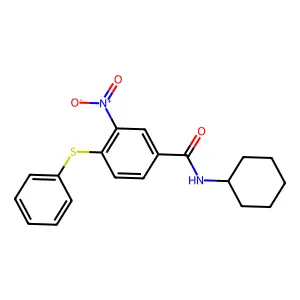 N-cyclohexyl-3-nitro-4-(phenylsulfanyl)benzenecarboxamide structure