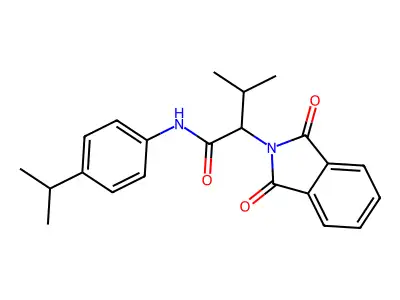 2-(1,3-dioxoisoindol-2-yl)-3-methyl-N-(4-propan-2-ylphenyl)butanamide structure