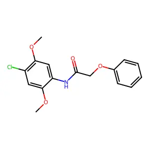 N-(4-chloro-2,5-dimethoxyphenyl)-2-phenoxyacetamide structure