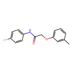 N-(4-fluorophenyl)-2-(3-methylphenoxy)acetamide structure