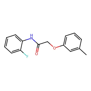 N-(2-fluorophenyl)-2-(3-methylphenoxy)acetamide structure