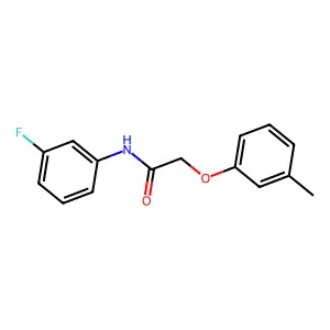 N-(3-fluorophenyl)-2-(3-methylphenoxy)acetamide structure