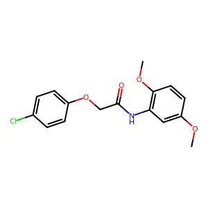 2-(4-chlorophenoxy)-N-(2,5-dimethoxyphenyl)acetamide structure