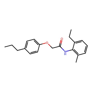 N-(2-ethyl-6-methylphenyl)-2-(4-propylphenoxy)acetamide structure