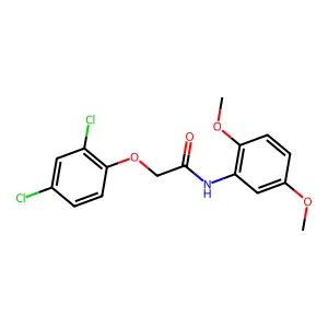 2-(2,4-dichlorophenoxy)-N-(2,5-dimethoxyphenyl)acetamide structure
