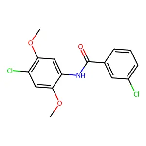 3-氯-N-(4-氯-2,5-二甲氧基苯基)苯甲酰胺 structure