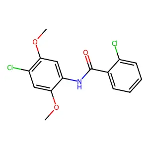 2-chloro-N-(4-chloro-2,5-dimethoxyphenyl)benzamide structure