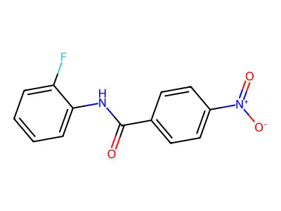 N-(2-氟苯基)-4-硝基苯甲酰胺 structure