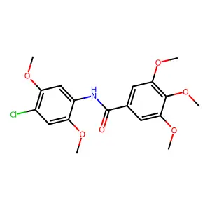 N-(4-chloro-2,5-dimethoxyphenyl)-3,4,5-trimethoxybenzamide structure