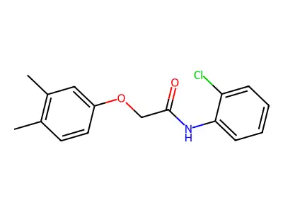 N-(2-chlorophenyl)-2-(3,4-dimethylphenoxy)acetamide structure