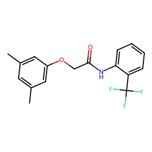 2-(3,5-dimethylphenoxy)-N-[2-(trifluoromethyl)phenyl]acetamide structure