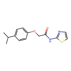2-(4-Isopropyl-phenoxy)-N-thiazol-2-yl-acetamide structure