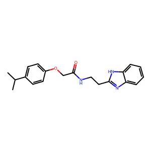 N-[2-(1H-Benzoimidazol-2-yl)-ethyl]-2-(4-isopropyl-phenoxy)-acetamide structure