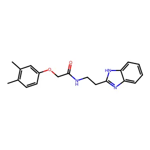 N-[2-(1H-benzimidazol-2-yl)ethyl]-2-(3,4-dimethylphenoxy)acetamide structure
