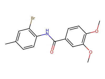 N-(2-bromo-4-methylphenyl)-3,4-dimethoxybenzamide structure