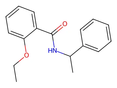 2-ethoxy-N-(1-phenylethyl)benzamide structure