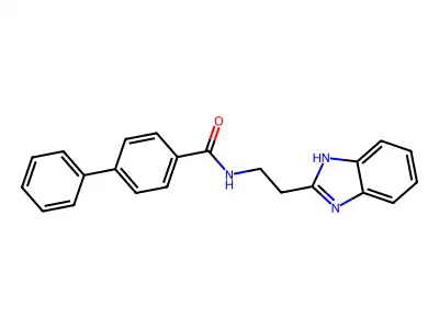 Biphenyl-4-carboxylic acid [2-(1H-benzoimidazol-2-yl)-ethyl]-amide structure