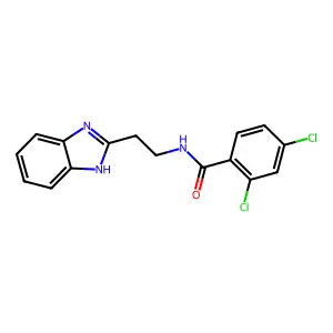 N-[2-(1H-benzimidazol-2-yl)ethyl]-2,4-dichlorobenzamide structure