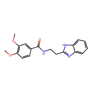 N-[2-(1H-benzimidazol-2-yl)ethyl]-3,4-dimethoxybenzamide structure
