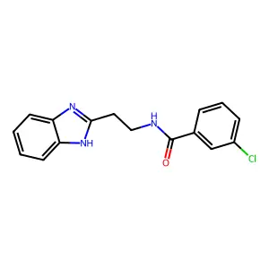 N-[2-(1H-benzimidazol-2-yl)ethyl]-3-chlorobenzamide structure
