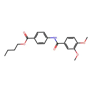 Butyl 4-[(3,4-dimethoxybenzoyl)amino]benzoate structure