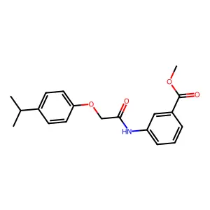 Methyl 3-{2-[4-(methylethyl)phenoxy]acetylamino}benzoate structure