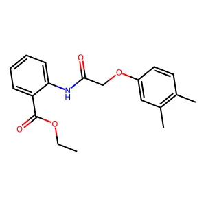 Ethyl 2-{[(3,4-dimethylphenoxy)acetyl]amino}benzoate structure