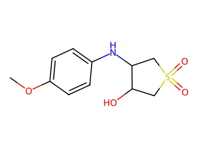 4-(4-Methoxyanilino)-1,1-dioxothiolan-3-ol structure
