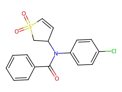 N-(4-chlorophenyl)-N-(1,1-dioxo-2,3-dihydrothiophen-3-yl)benzamide structure