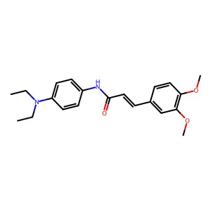 (2E)-N-[4-(diethylamino)phenyl]-3-(3,4-dimethoxyphenyl)prop-2-enamide structure