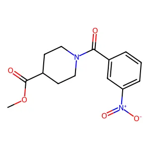 Methyl 1-(3-nitrobenzoyl)piperidine-4-carboxylate structure