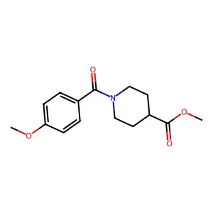 Methyl 1-(4-methoxybenzoyl)piperidine-4-carboxylate structure