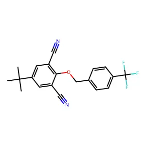 5-(Tert-butyl)-2-{[4-(trifluoromethyl)benzyl]oxy}isophthalonitrile structure