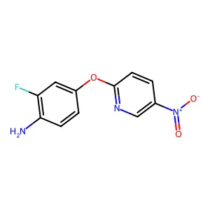 2-Fluoro-4-[(5-nitro-2-pyridinyl)oxy]aniline structure