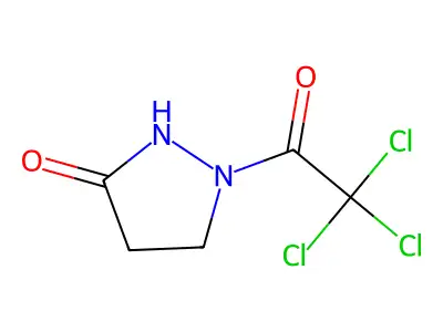 1-(2,2,2-Trichloroacetyl)pyrazolidin-3-one structure