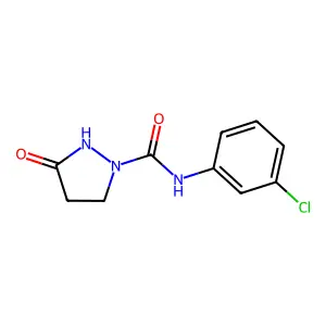 N-(3-chlorophenyl)-3-oxopyrazolidine-1-carboxamide structure