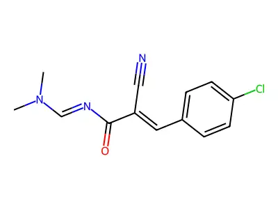 3-(4-Chlorophenyl)-2-cyano-N-[(dimethylamino)methylene]-2-propenamide structure